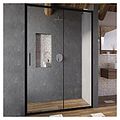 Ravak Blix Slim BLSDP2 X0PMD0300Z1 110х195 см, раздвижная в нишу, Transparent, профиль чёрный