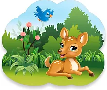 Стенд Олененок , резной, арт. ДС-1577