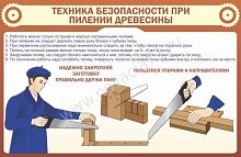 Стенд ТБ при пилении древесины, 0,7х1 м