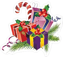 Стенд Новогодние подарки, резной, арт. ДС-3762