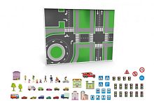 Стенд магнитный для изучения ПДД, 60 магнитов