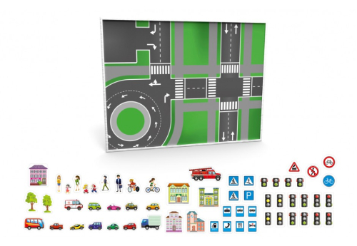 Стенд магнитный для изучения ПДД, 60 магнитов Стенд магнитный для изучения ПДД, 60 магнитов
