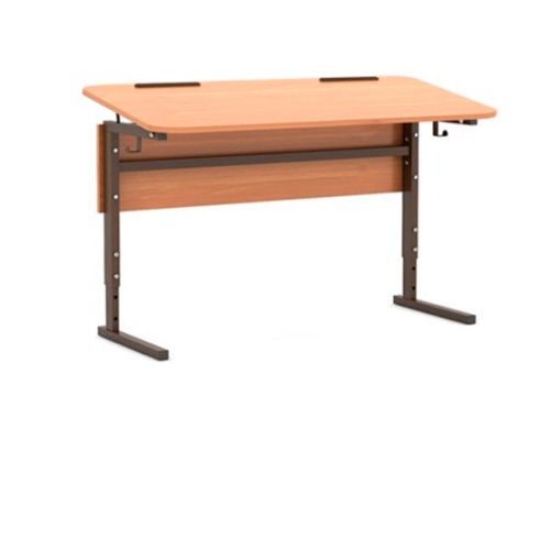 Стол ученический 2-местный с регулируемой столешницей и каркасом Стол ученический 2-местный с регулируемой столешницей и каркасом