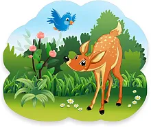 Стенд Олененок 0.6х0.5, резной, арт. ДС-1540