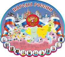 Стенд Народы России, резной