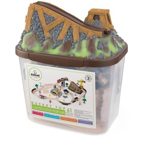 Железная дорога - деревянный игровой набор "Горная стройка", в контейнере Железная дорога - деревянный игровой набор "Горная стройка", в контейнере