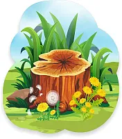 Стенд Пенек 0.6х0.7, резной, арт. ДС-1539