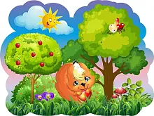 Стенд Полянка 1.2х0.9, резной, арт. ДС-1553