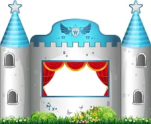 Стенд Замок с подвижными частями, резной, арт. ДС-15100