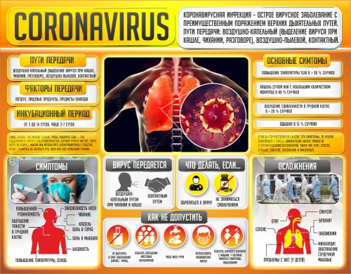 Стенд Коронавирус, 0,9х0,7 м Стенд Коронавирус, 0,9х0,7 м