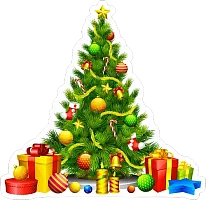 Стенд Новогодняя елочка, резной, арт. ДС-3760