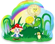 Стенд Одуванчик, резной, арт. ДС-1566