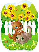 Стенд Котята, резной, арт. ДС-1559