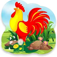 Стенд Петух 0.7х0.7, резной, арт. ДС-1570