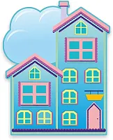 Стенд Голубой домик, резной, арт. ДС-1597