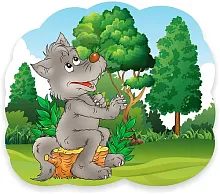 Стенд Волк , резной, арт. ДС-1550